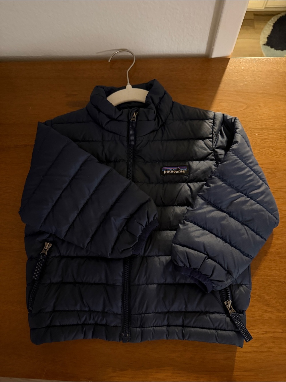Patagonia Navy Quilted Puffer Jacket - gently worn beautiful piece